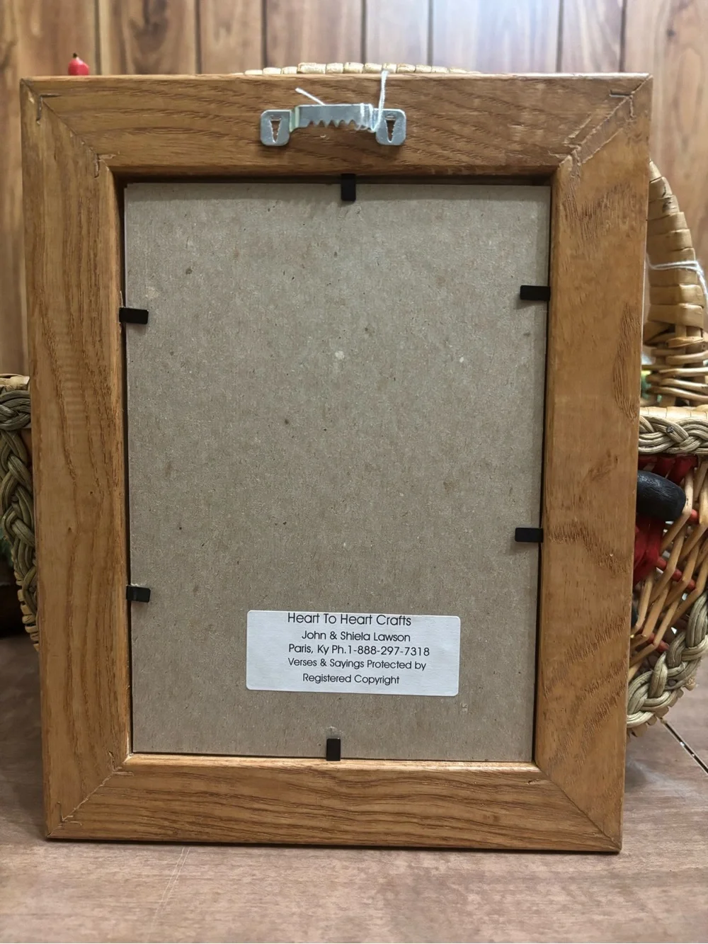 Wood Finish Picture Frame with Navy Mat - Mother Tribute